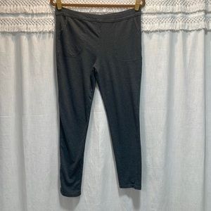 Cuddl Duds grey fleece lined leggings, size large.